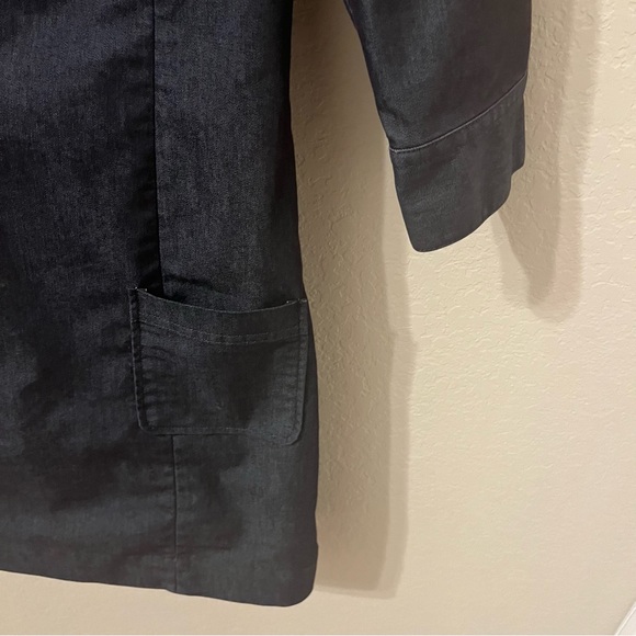 ISAAC MIZRAHI FOR TARGET **SIZE 4** DARK WASH DENIM SHIRT DRESS POCKETS Neutral - Picture 4 of 7